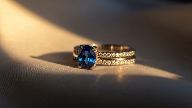 Boucles d'oreilles saphir créoles et puces élégantes